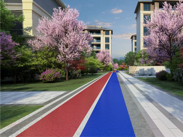 小區(qū)健身雙跑道