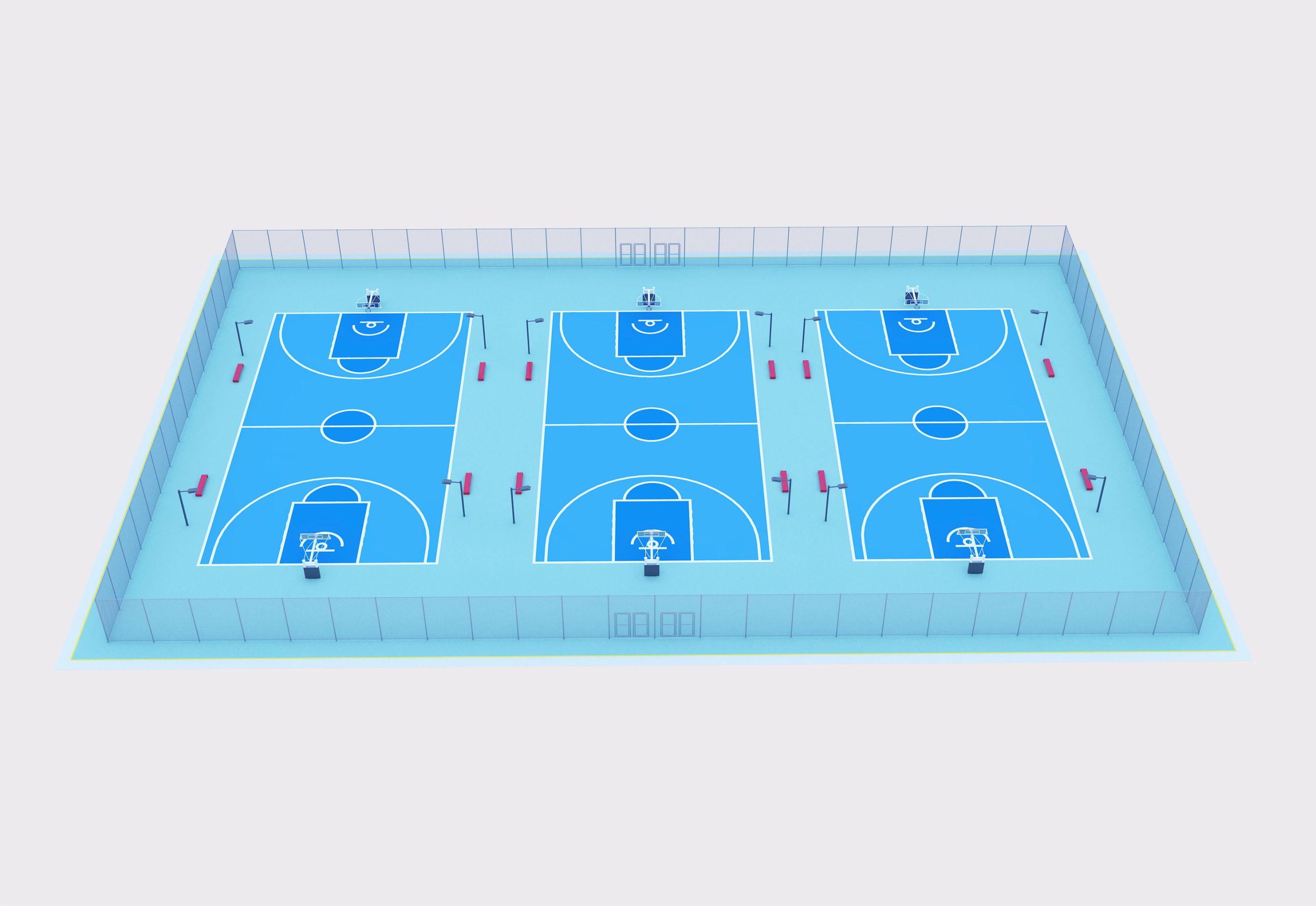 無縫半預(yù)制GSPU硅PU球場